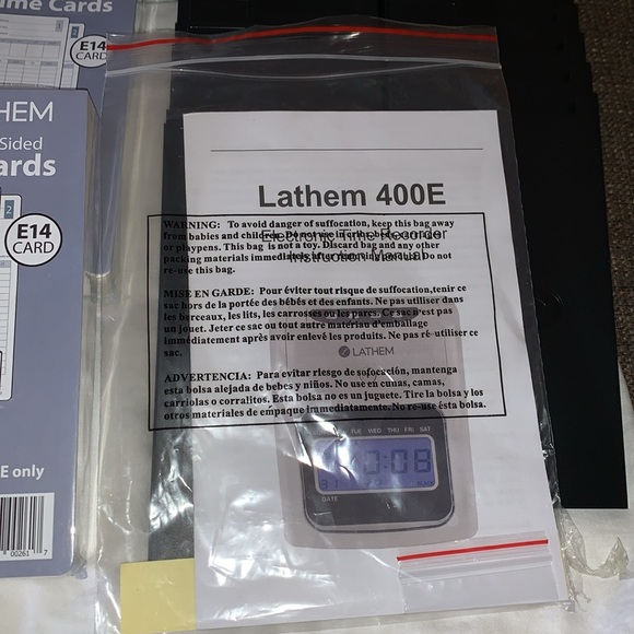 BNWT Lathem 400E-Kit Automatic Digital TimeClock **Missing One Set of Keys** - Picture 3 of 6